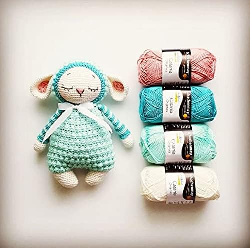 3 Skein SMC Catania Originals Cotton Yarn, Total 5.28 Oz. 100% Cotton, Each 1.76 Oz (50g) / 136 Yrds (125 m), Fine-Sport 2 (9801210-00172 - Grey, 3 Pack)