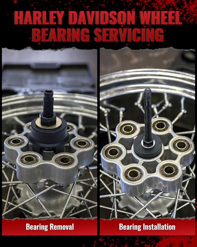 image for Reywoo Motorcycle Wheel Bearing Puller Tool Kit Compatible with Most H