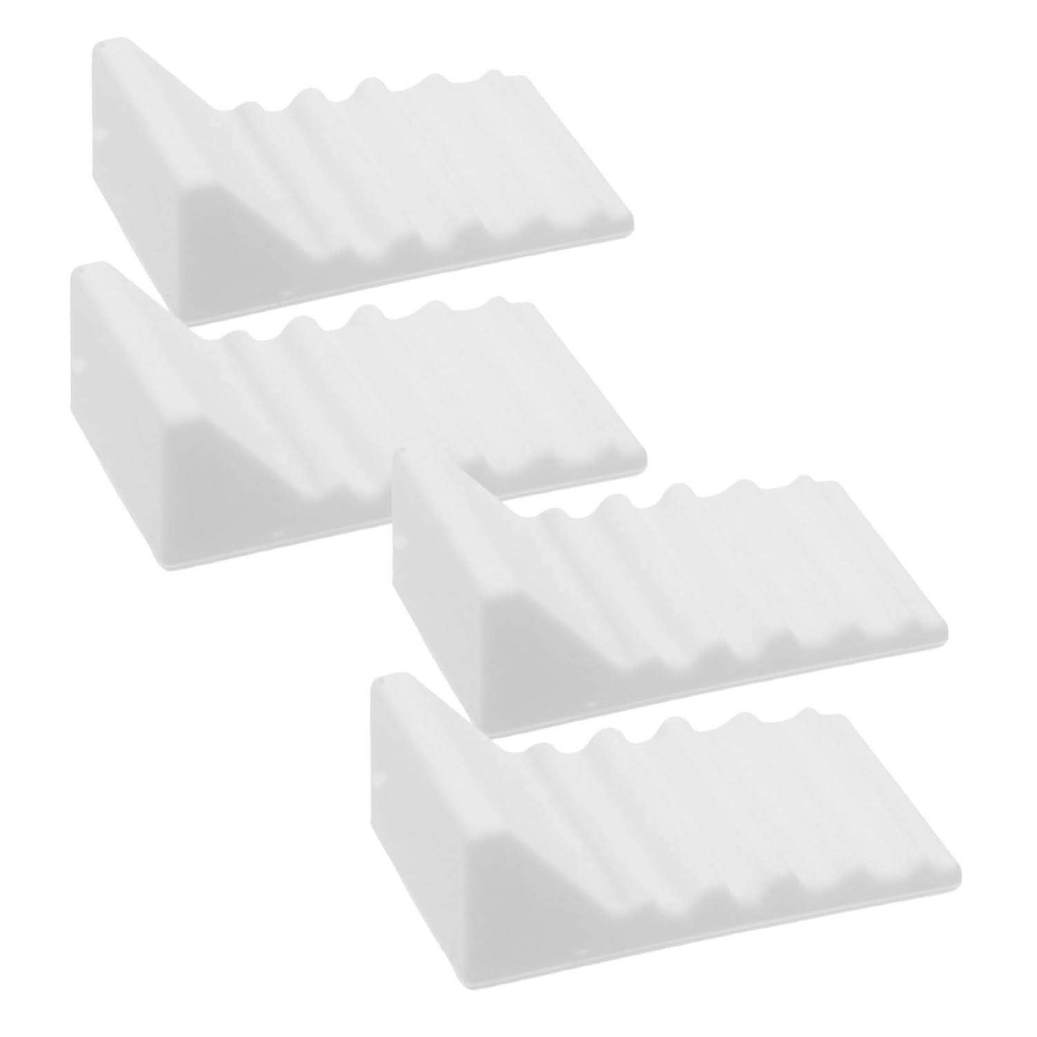 4pcs Silicone Garbage Can Wall Protectors – Self-Adhesive Bumper Pads for Kitchen Trash Bin – White Anti-Slip Stopper Pads to Prevent Wall Damage and Trash Can Sliding