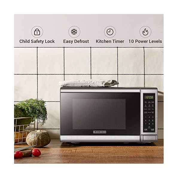 BLACKDECKER-EM720CB7-Digital-Microwave-Oven-with-Turntable-Push-Button-Door-Child-Safety-Lock-700W-Stainless-Steel-07-Cuft