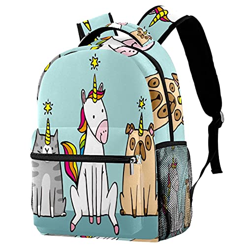 Sac à dos carlin pour ordinateur portable de l'école des garçons et filles