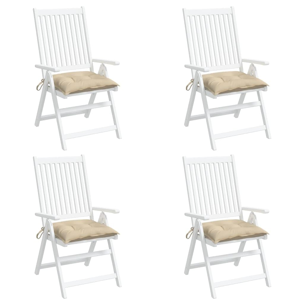 Set di 4 cuscini per sedia, 50 x 50 x 7 cm, Oxford, impermeabili e facili da pulire, adatti per giardino, balcone e soggiorno