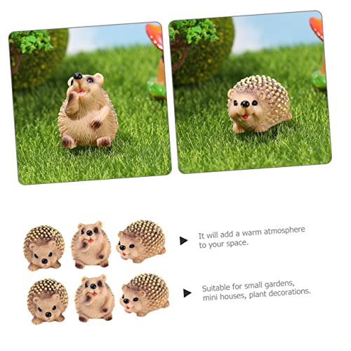 Hérisson solaire miniature en résine premium décor de jardin extérieur