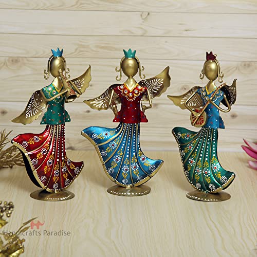 Handicrafts Paradise Wrought Iron Musical Angels for Home décor Showpiece, 9.5 inch, Set of 3 Piece Handicrafts Paradise Wrought Iron Musical Angels for Home décor Showpiece, 9.5 inch, Set of 3 Piece