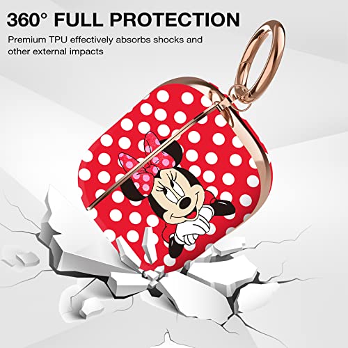 Iqouda Minnie Mouse Airpods Pro Case Designed For Airpods Pro 2Nd Generation/1St Generation Case (2022/2019) For Women Girls Kids Full Protective Case Cover With Keychain (Rosy) #TOP4