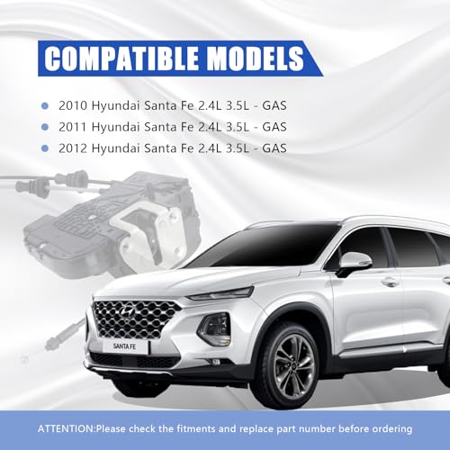 Image of Door Lock Actuator Rear Left Driver Side 81410-0W000 | Compatible with 2010-2012 Hyundai Santa Fe
