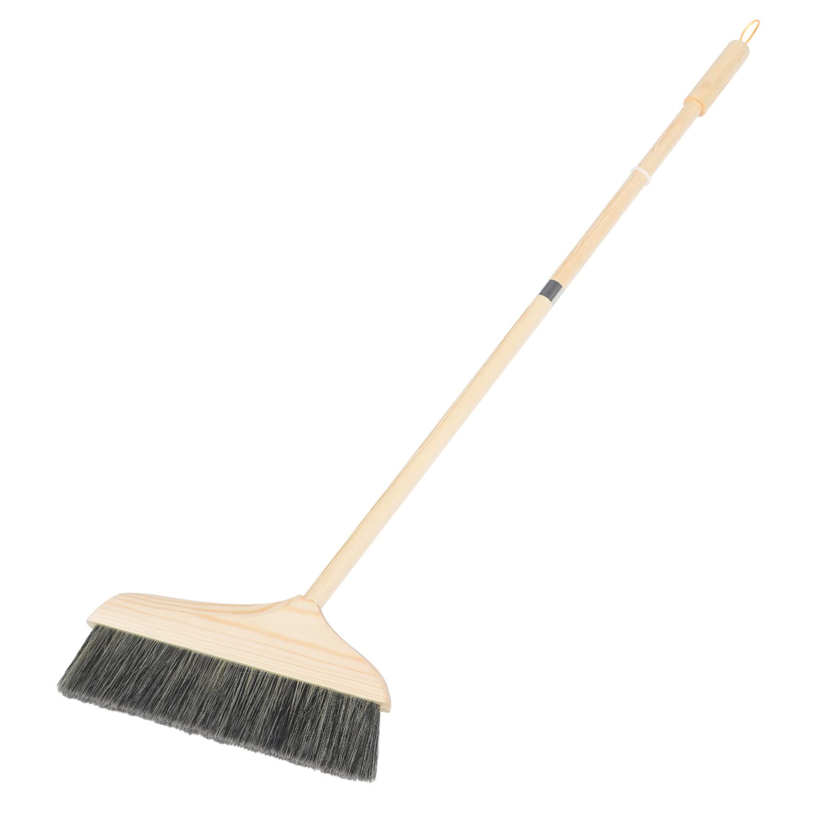 GLEAVI Scopa da Cucina Manico in Legno, Setole Morbide per Pulizia Efficiente di Pavimenti e Tappeti Indoor, per Rimuovere Polvere e Peli
