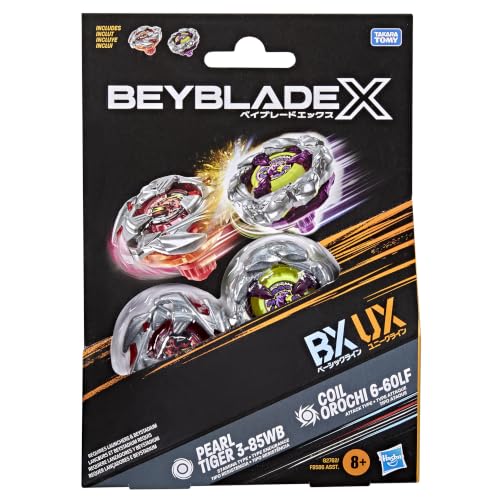 Image of Beyblade X Coil Orochi 6-60LF UX & Pearl Tiger 3-85WB BX Dual Pack Set