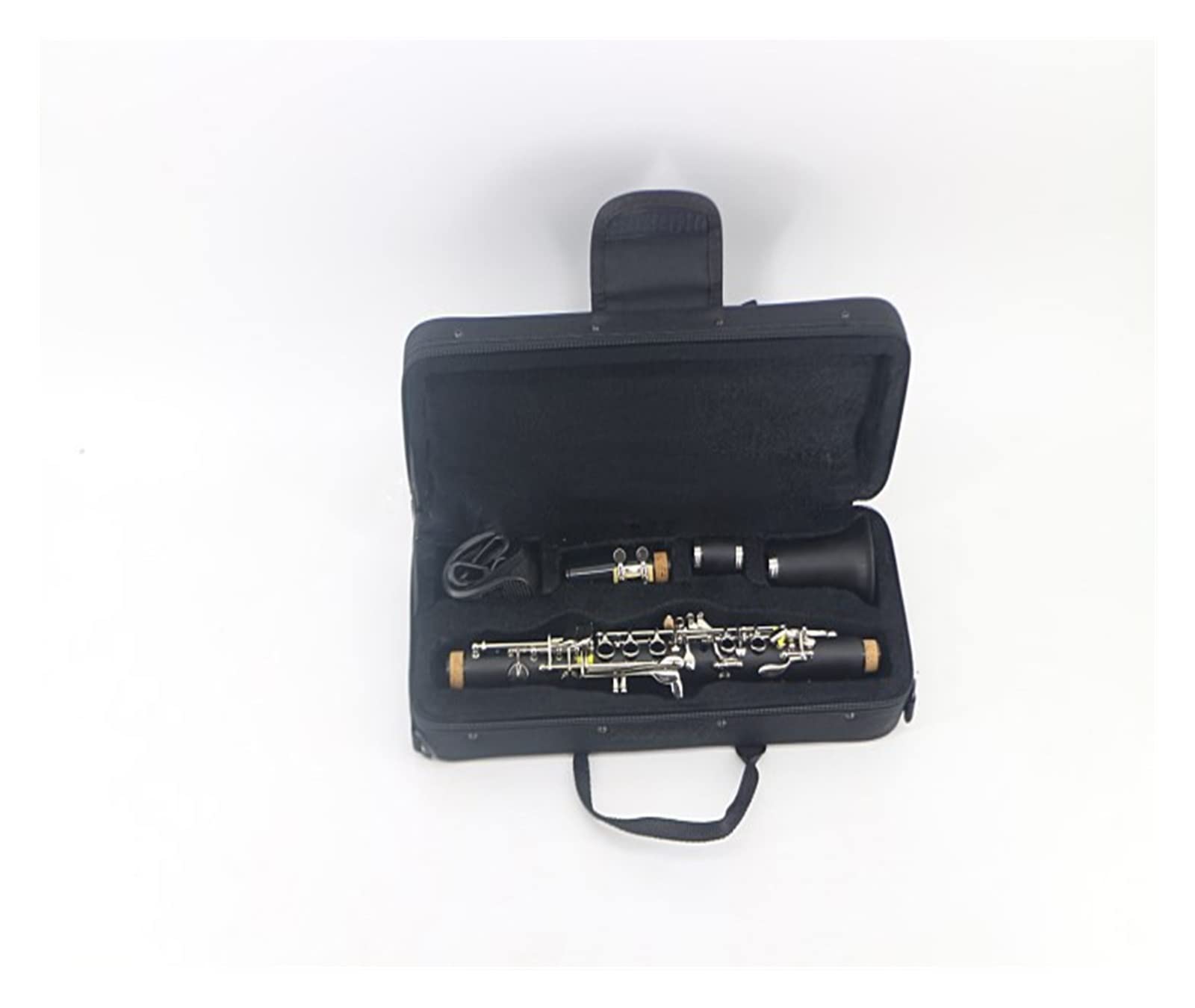 Professional Klarinette 17 Tasten Klarinette Bakelit Oder Ebenholz Korpus Sliver Keys Musikinstrument Mit Zubehör (Color : Ebony Wood)