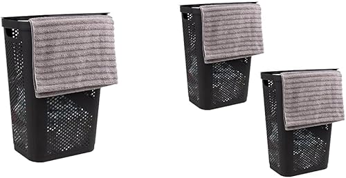 Mind Reader Cesta de lavandería delgada de 60L (juego de 2) + cesta de ropa