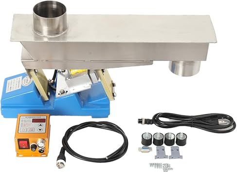 GZV-3F Electromagnetic Vibrating Feeder Closed-Type Shaking Feeding Machine 110V 20W with Controller Vibrating Feeder for Transport Granular and Powdery Materials