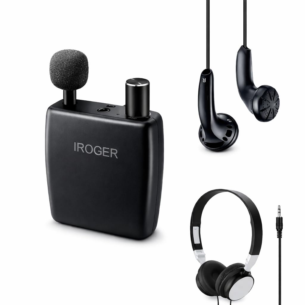 Photo 1 of IROGER Hearing Amplifier for Seniors, Personal Sound Amplifier, Smart Auto-Gain, Directional Microphone, Rechargeable Battery, Headphones & Earbuds Included