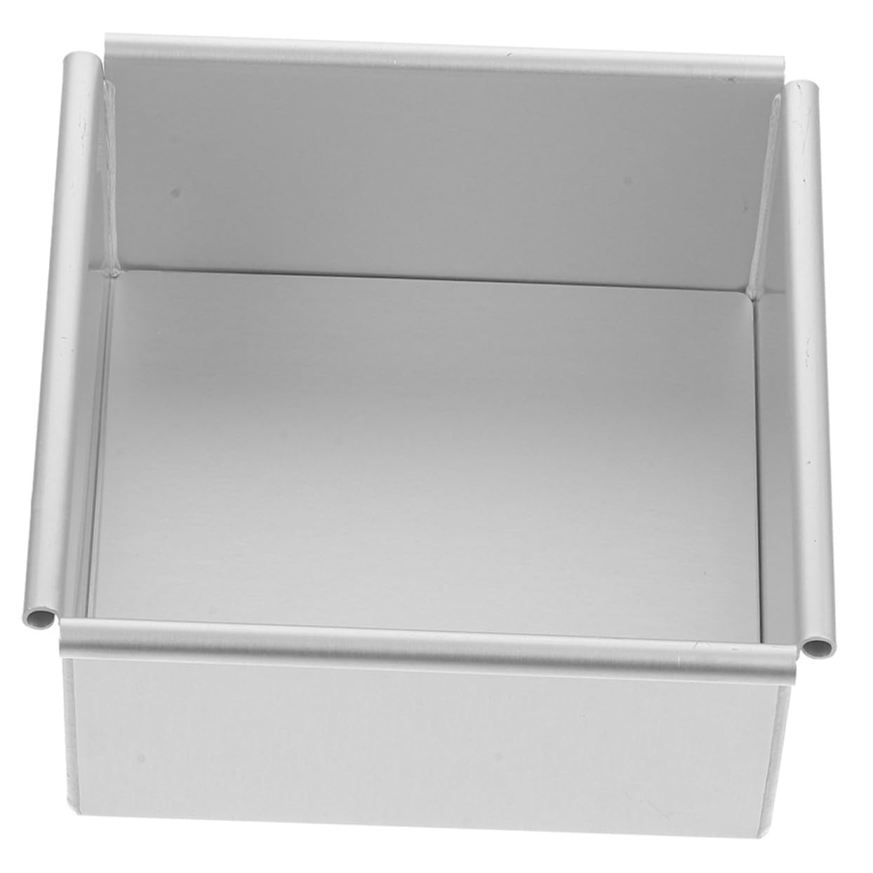 Molde Cuadrado para Bizcocho de Aleación de Aluminio con Fondo Desmontable Antiadherente Fácil Desmoldar para Repostería y Tartas Caseras