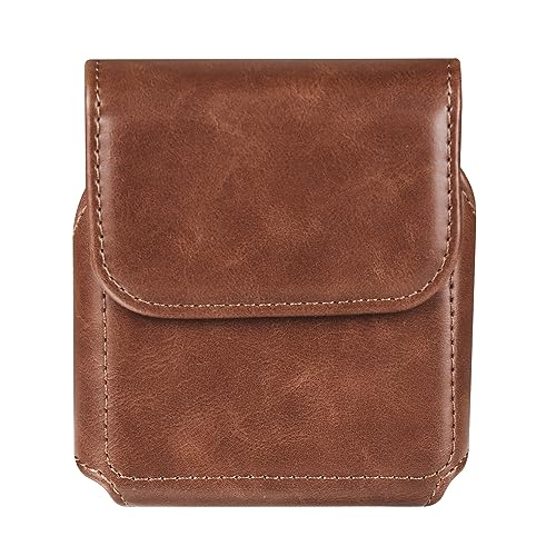 Estojo Coldre de cinto de celular de couro genuíno para Samsung Galaxy Z Flip 4/3, Z Flip3 5g, z Fli