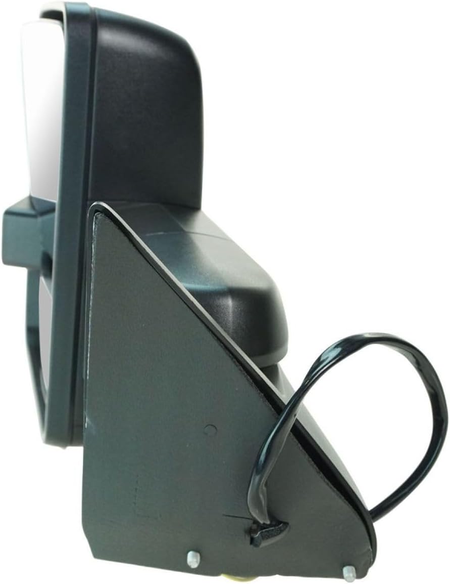 Side Mirror Tow Power Smoked Signal Spotlight Black Pair Set for GMC Truck Plastic Electric-Adjustment Type Manual-Extendable Mechanism 4 Piece Textured HR1425