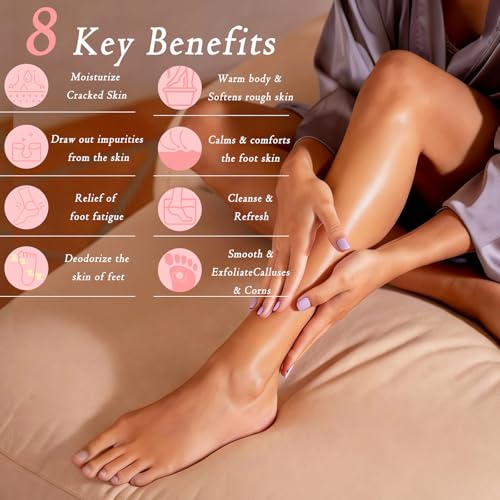Lanwexy Bath Foot Bombs, 20 Pack Foot Soak with Bath Salt. Organic Natural Handmade Aroma Pure Essential Oil Bubble Foot Balls for Foot Callus, Dry Cracked, Stubborn Foot Odor Scent