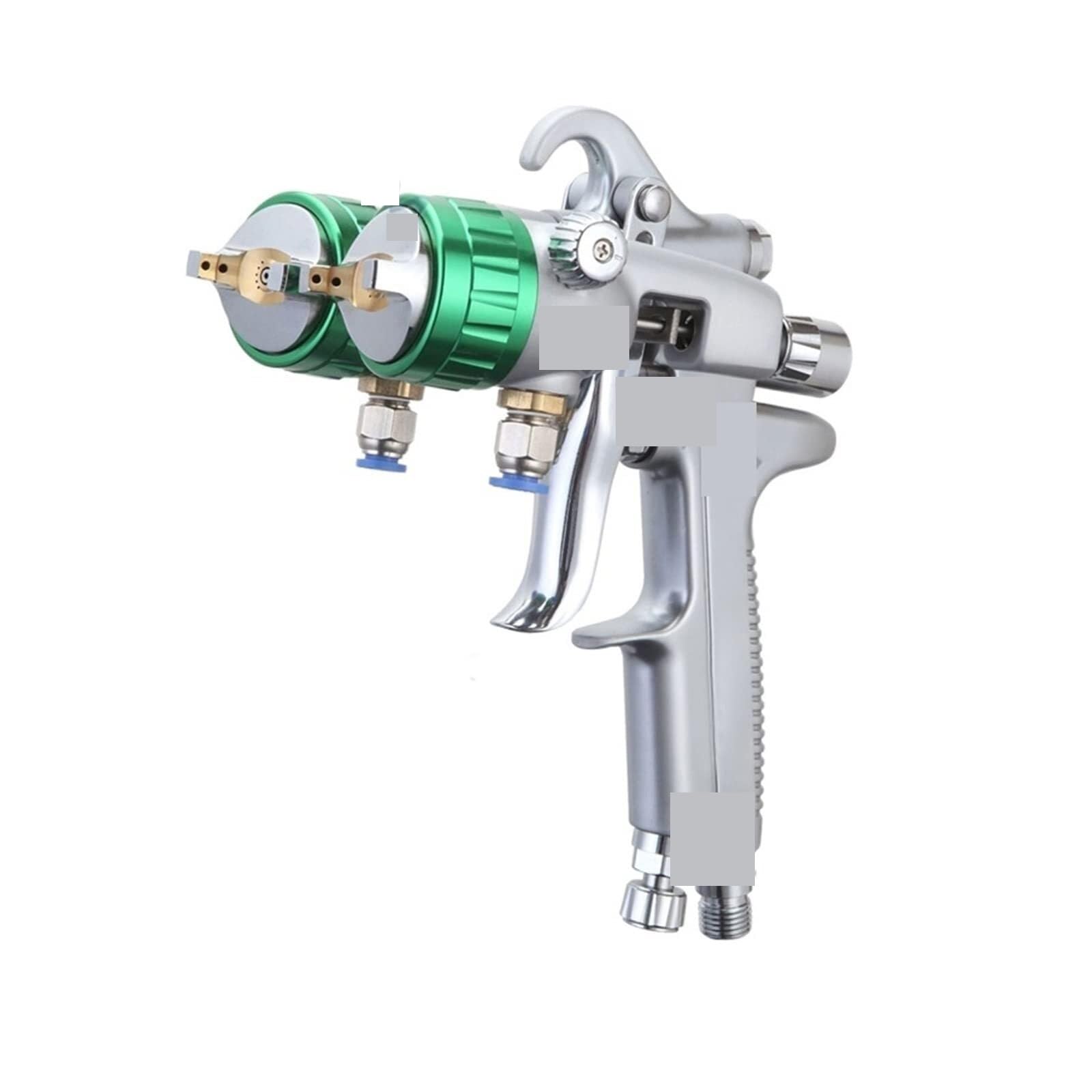 Pneumatyczny pistolet natryskowy, PT-29 Dwugłowicowy Pistolet Natryskowy Pneumatyczny Podwójna Dysza Do Malowania Natryskowego Ciśnienie Zasilania 8-12 Cfm 1000 Ml 4,0 MPa 1,3 Mm