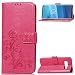 Produktbild Kihying Hülle für Samsung Galaxy S10e Hülle Schutzhülle PU Leder Flip Wallet Fashion Geschäft HandyHülle (Rot - SD05)