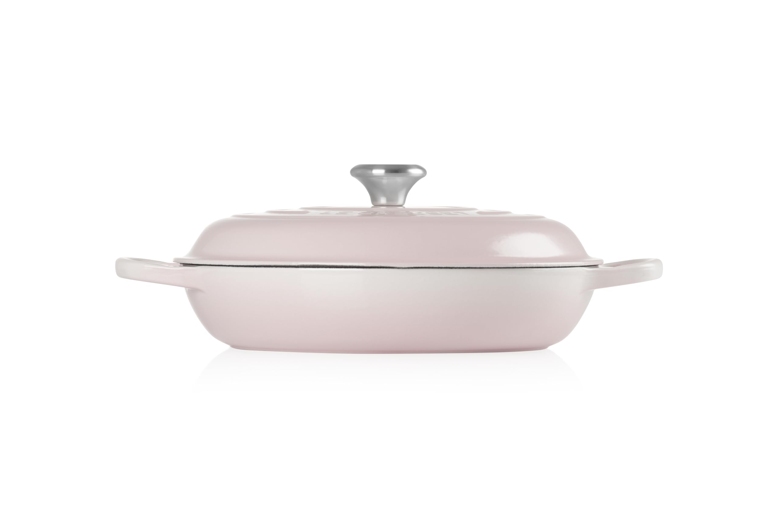 Le Creuset Signature 21180307774430 Casserole ronde en fonte Ø 30 cm 3,5 l Compatible tous feux dont induction 5,555 kg Shell Rose