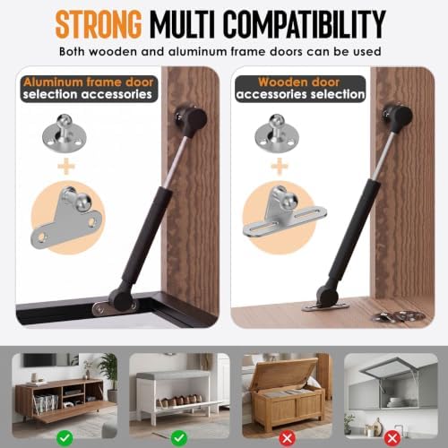 Drop Down Gas Struts for Cabinet 100N/270mm 2-Pack - 3