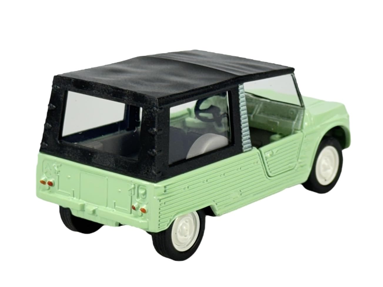 Welly model samochodu, kompatybilny z 1968 Citroen Mehari, zielony, ok. 1/34-1/39, metalowy model samochodu, odlew, nowy w skrzynce 43792