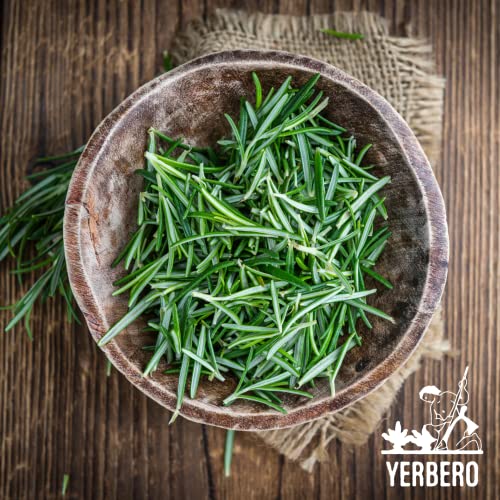 Yerbero - Premium Loose Whole Rosemary Dried Leaves Tea 2oz (58gr) | Hoja De Romero Te Herbal | Makes 30+ Cups | Rosmarinus Officinalis | Stand Up Resealable Bag | Crafted By Nature100% All Natural, non-GMO, Gluten-free.