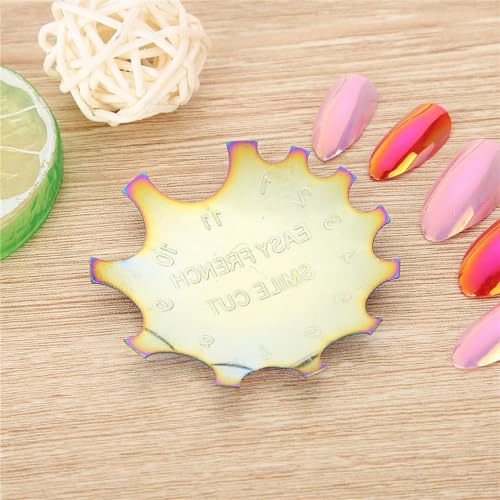 Sunicon manicure fácil linha de sorriso francês corte borda trimmer ferramenta modelo de arte do pre