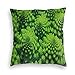 Taies d'oreiller Coussin d'oreiller carré Coussin Coussin, Brocoli Kale Mère Herbes Terre Thème Fond de Feuillage Feuillage Moderne Design
