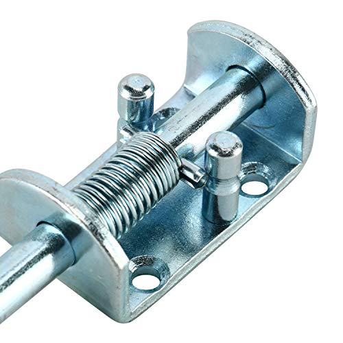 Homend 4Pack Metal Lock Barrel Bolt Spring Loaded Locking Latch 6.5" Long w/Grip Heavy Duty for Gate Shed Door Tailgate Trailer Garage (4 Pack)