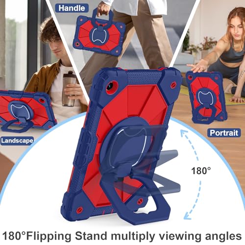 Image of Scnioy for Galaxy Tab A11+ Plus / A9+ Case 11 Inch 2025 /2023, Navy Red