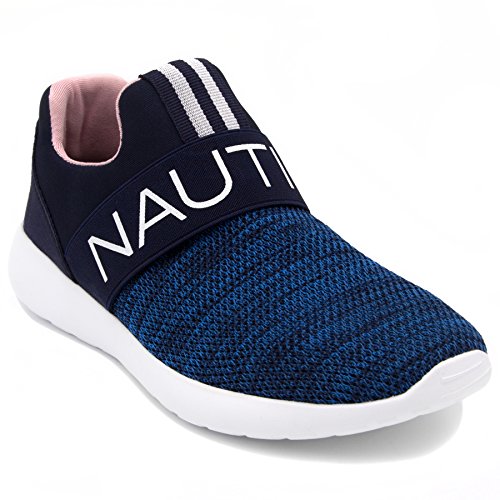 Nautica Women Fashion Slip-On Sneaker Jogger Comfort Running Shoes-CANVEY-Navy-8