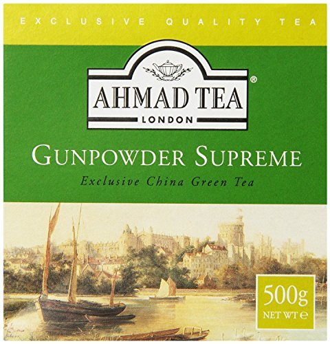 Ahmad Tea Loose Leaf Green Tea, Gunpowder, 17.64 Ounce (Pack of 12)