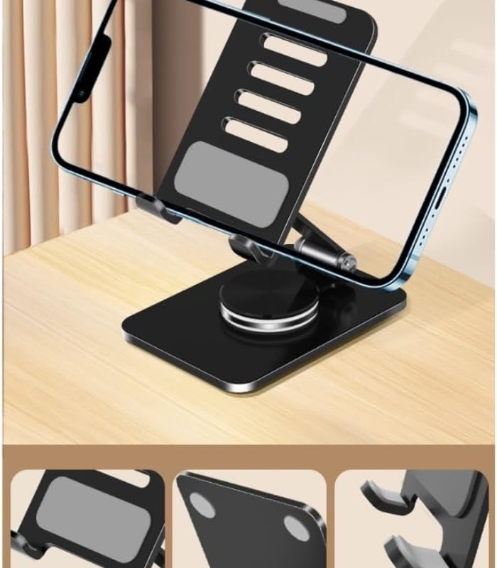 Carbon Steel Book Stand Portable Folding Reading Rack 360 Degrees Holder