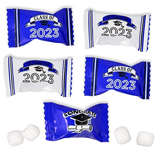 Blue Graduation Butter Mints Class Of 2023 Candies Bag 100 Count Individually Wrapped Congratulations Grad Mint Candy 13 Ounce Bags Goody Treats Sweets Holiday Dinner Party Supplies Decoration #TOP7