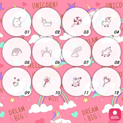 Generic - Pochoir licorne pour macarons (Modèle 04)