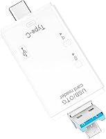 Vista 1 de Leizhan Lector de tarjetas multifunción OTG 6 en 1, lector de tarjetas externo Micro SD/TF, convertidor USB C a Micro USB/USB A para carga
