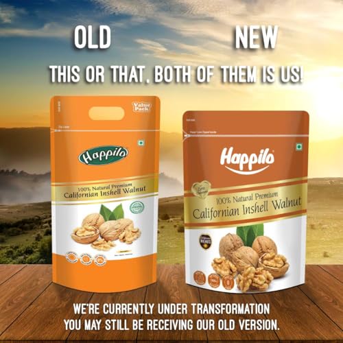 Image of Happilo Premium Inshell Dried Walnut 1 Kg (Pack of 1) | Akhrot Giri | Dry Fruits, Healthy Snacks | Large Size | Walnut with Shell | Rich in Protein, Antioxidants & Source of Omega-3
