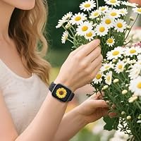 AMSKY 3 Stück Floral Gravierte Band Kompatibel mit Apple Watch Armband – Ansicht 5