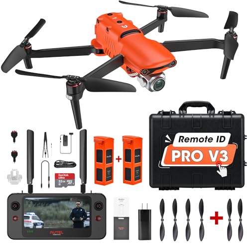 Autel Robotics EVO 2 Pro V3: Son-y 1″ CMOS Sensor & 6K HDR Video, Moonlight Algorithm 2.0, Max ISO 44000,12-Bit DNG, 6.4″ Smart Controller SE,15KM Transmission, 360° Obstacle Avoidance, 40 Minutes