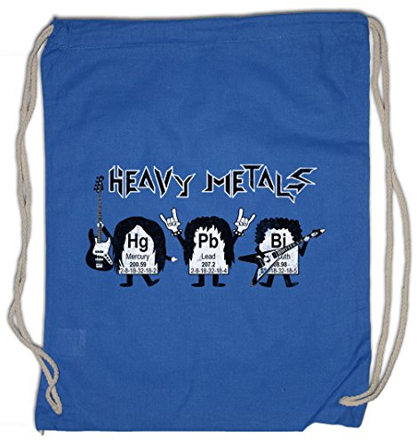 Urban Backwoods Heavy Metals Bolsa de Cuerdas con Cord�n Gimnasio Schwermetalle Elemente Periodensystem Fun Rock Guitar Gitarre Speed Thrash Metal Hard Rock Psychobilly Musician Player Bass Rock Roll