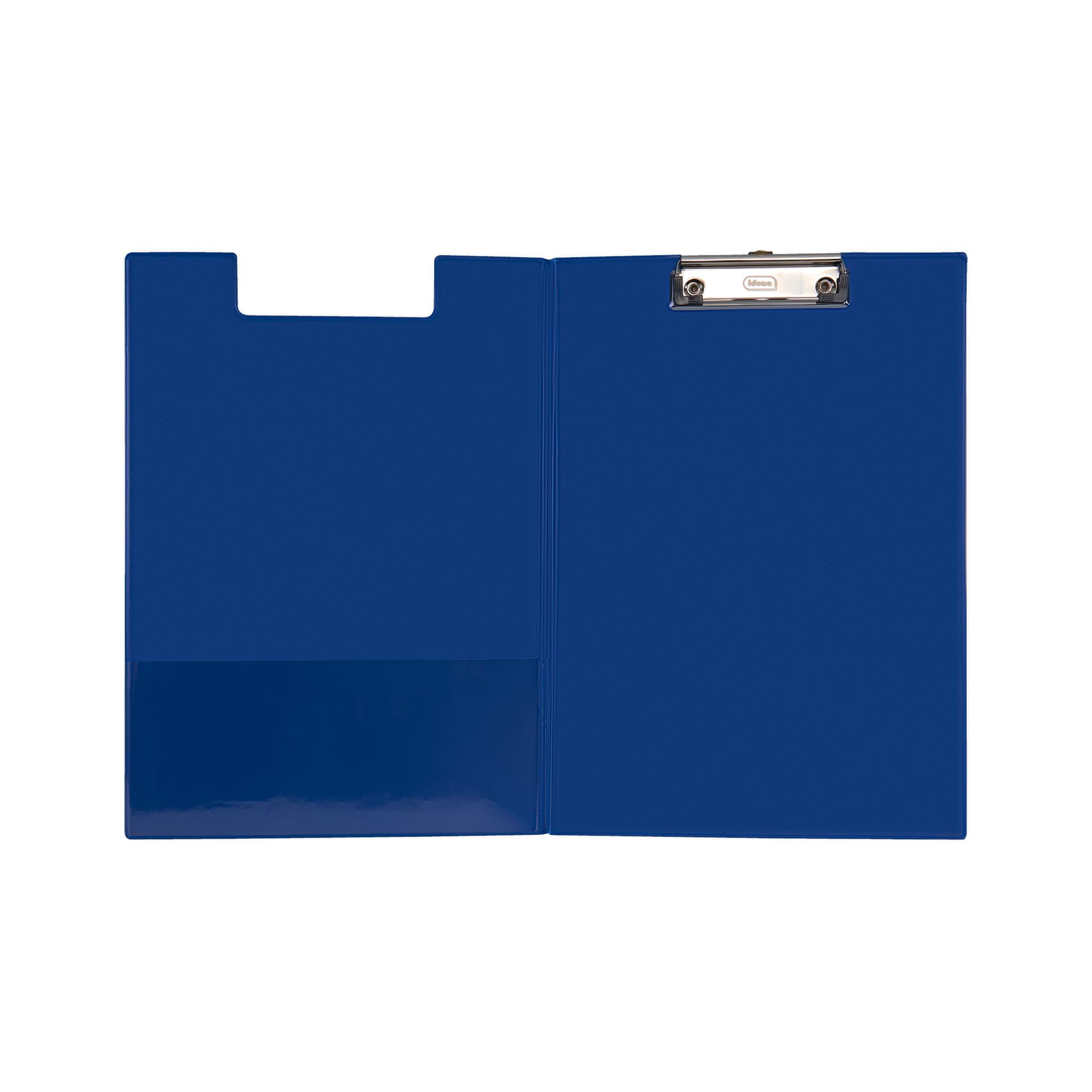 Idena 90295 - Klemmbrettmappe für DIN A4, 12 Stück, Hochformat, PVC beschichtetes Clipboard in Blau, mit Deckel
