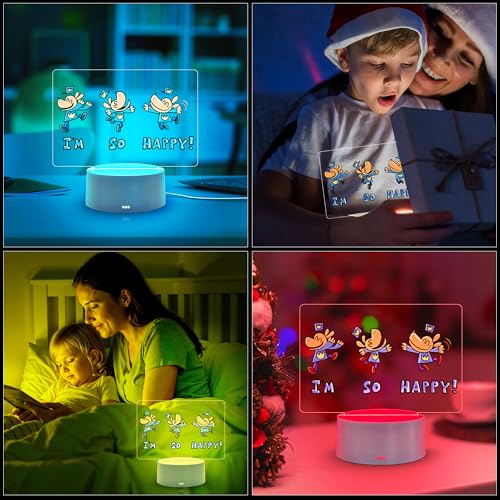 Image of Officially Licensed Dog Man Night Light - Dog Man LED Glow Light with Removable 7 Colors Base, Kids Bedroom Decor Lamp, Night Light for Kids, Christmas Birthday Gifts for Boys & Girls