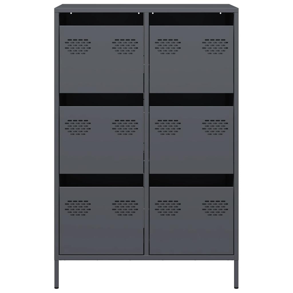 Armadietto alto, 68 x 39 x 101,5 cm, in acciaio, colore antracite