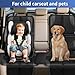 Psumuabrre Car Seat Protector, Child Carseat Covers, Protector Car Seat for Baby with Thickest Padded and Non-Slip Waterproof Backing Mesh Pockets for Kids Pets-2 Pack