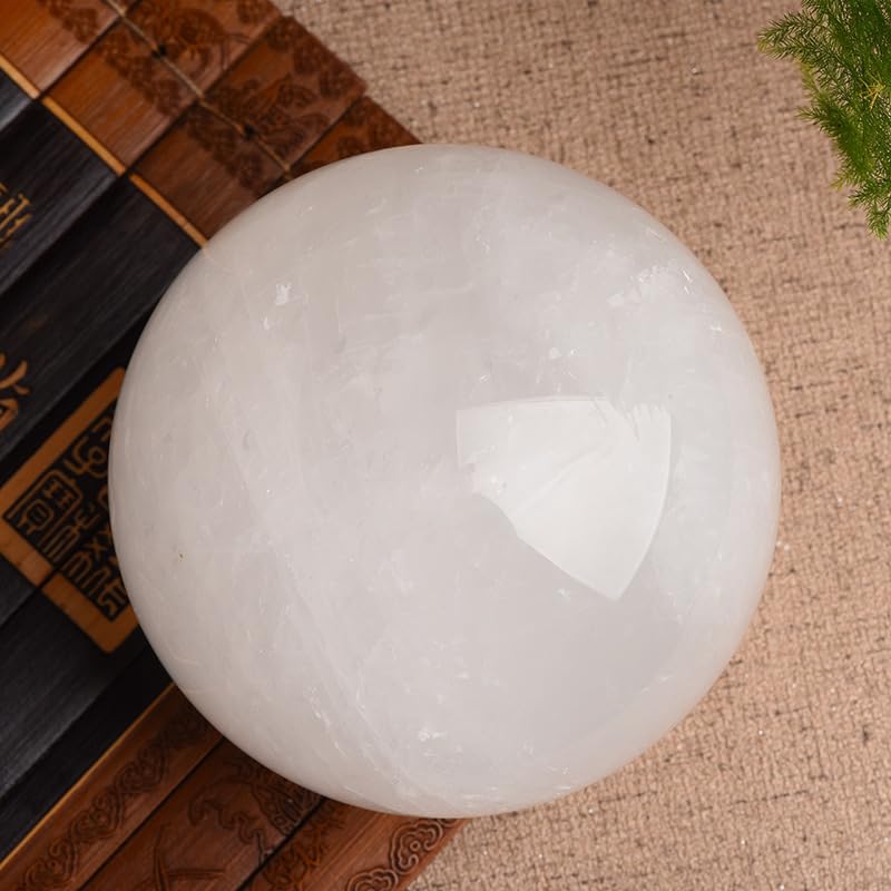 Power stone cristal blanc sphère minérale naturelle Nepal 120mm