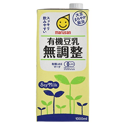 マルサン 有機無調整豆乳 1L（Amazon）