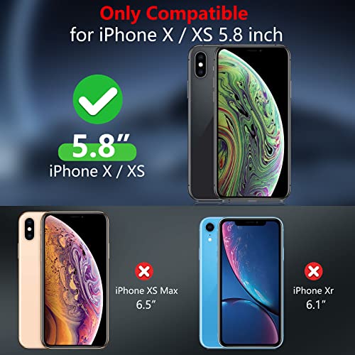 SPIDERCASE for iPhone X/XS Case,[Dual Layer][10 FT Military Grade Drop Protection] [Non-Slip] [2 pcs Tempered Glass Screen Protector] Heavy Duty Shockproof Case for iPhone X/XS 5.8-White - image 2