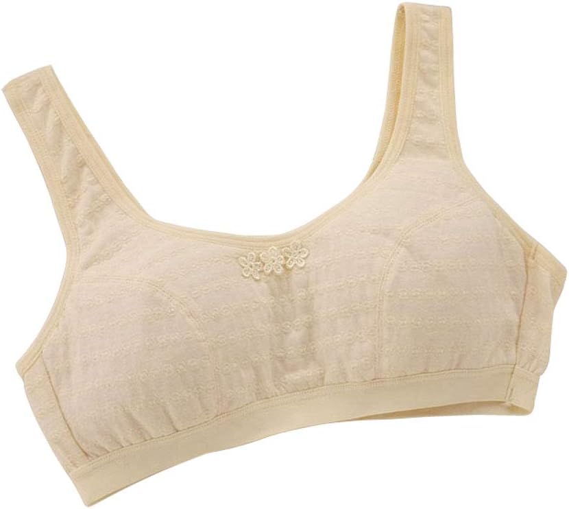 MANJIAMEI Girls Puberty Underwear Sets Dot Health Cotton Bra and Matching Pants
