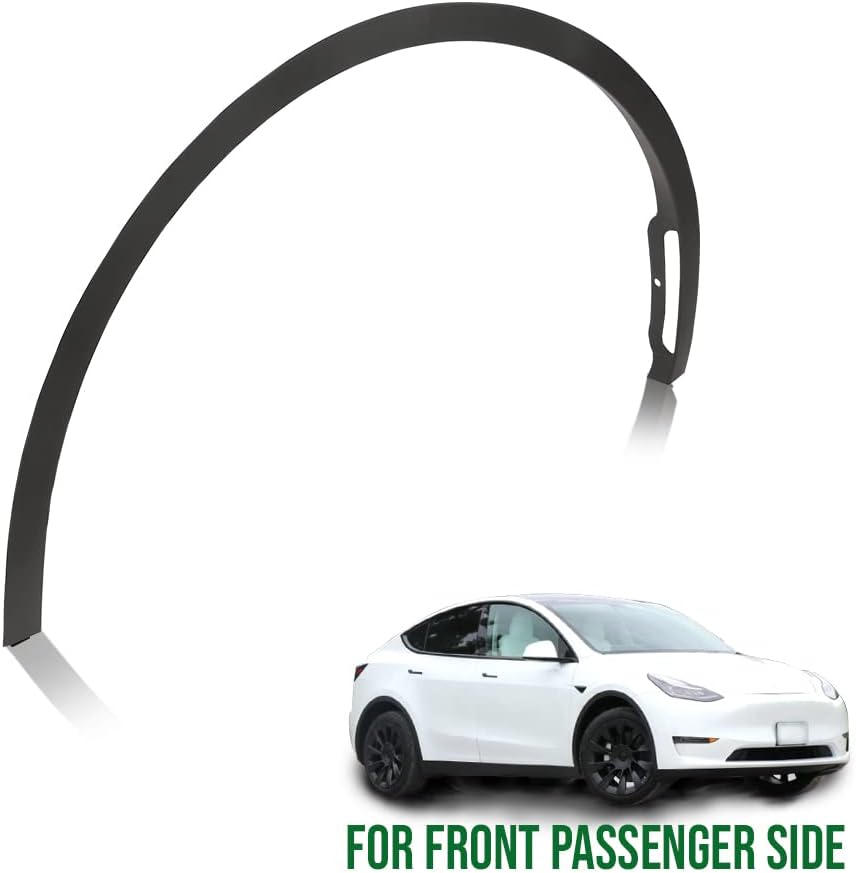 G-PLUS Front Right Fender Flares, Compatible With Tesla Model Y MY 2020-2024 Passenger Side Wheel Fender Arch Molding Trim 149416400B 149418800B