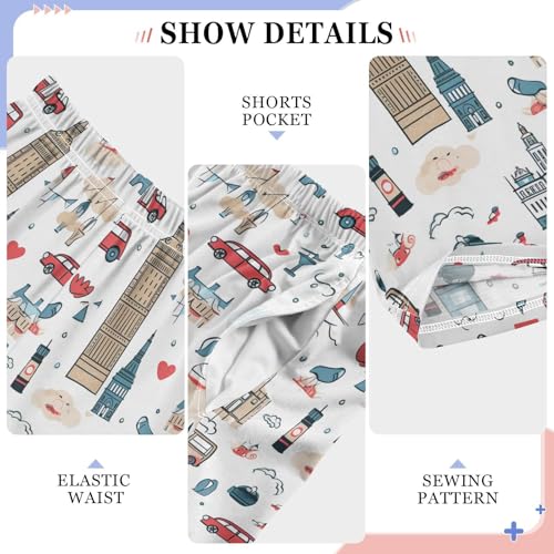 ALAZA Cartoon Big Ben London Cityscape Pajama Pants Long Sleep Pant Pajama Bottoms Elastic Waist with Pockets4